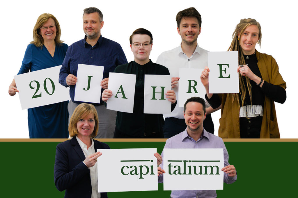 Capitalium 20 Jahre Jubiläum - Baufinanzierung Hamburg Hausbau Anschlussfinanzierung Forward Darlehen Finanzberater Team Unterstuetzung