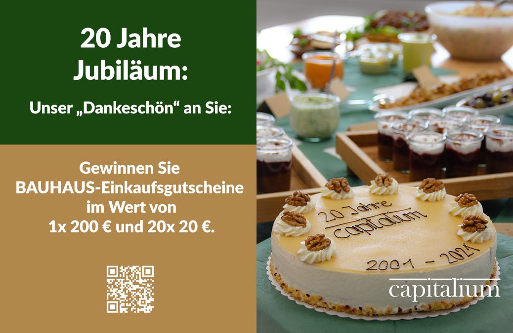 20 Jahre Capitalium: Jetzt mitmachen und gewinnen!